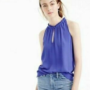 J. Crew Drapey Ruffle Neck Top